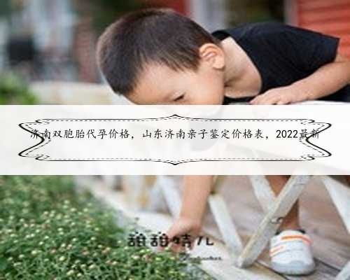 济南双胞胎代孕价格，山东济南亲子鉴定价格表，2022最新